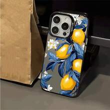 Phone Case: Fruit Lemon Pattern Case Compatible With  15 Pro Max,  11/11 Pro Max/11 Pro/12/12 Pro/12 Pro Max/13/13 Pro/13 Pro Max/14/14 Pro/14 Pro Max/15/15 Pro Max/15 Pro/16/16 Pro/16 Pro Max Protective Cover - Translucent Black - View 4