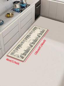 1 Pc Floral And Leaf Pattern Kitchen Mat, 3.5 Mm Soft Rubber That Absorbs Water And Is Easy To Clean. Suitable For Corridors, Bathrooms, Living Rooms, Outdoor Door Mats, And Toilets. Useable Throughout The Year And For Various Holidays. - Multicolor - View 15