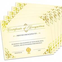 Certificate Of Recognition, 25 Gold Foil Award Certificates For Teachers Students Employees, Schoolsss Graduation Diploma, 8 X 10\ Awar - CertificateofRecognition - View 1
