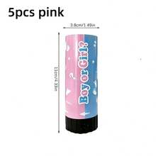 1/5 Pack Colorful Confetti Cannon Device, Built-In Pressure Spring, Can Spray Pink And Blue Confetti. Perfect For Creating Various Holiday Atmospheres, Such As Weddings, Christmas, Halloween Parties, Back To School, Graduation Season, Etc. Belongs To Decorative Items/Props For Creating Atmosphere. - Multiple Styles - View 7