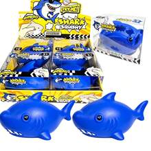 1pc Giant Shark Squishy Toy, High Elastic Soft Rubber Stretchable Shapeable Stress Relief Squeeze Toy For Adults And Students (Random Packaging) - Multicolor - View 4