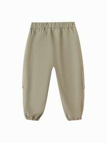 Balabala Kids Jogger Pants Colorful Casual Trousers Comfortable Drawstring Pants For Boys Girls Fall Wear - Dark Khaki - View 5