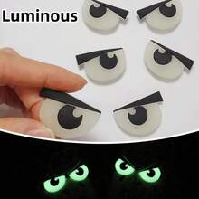 4pcs Cute Cartoon Crocodile Eye Shoe Charms, Cool Glow-In-The-Dark Style PVC Shoe Decorations, DIY Accessories, Suitable For Garden Shoes, Clogs, Sandals, Wooden Clogs, Perfect Birthday Gift, Party Gift - Multicolor - View 2