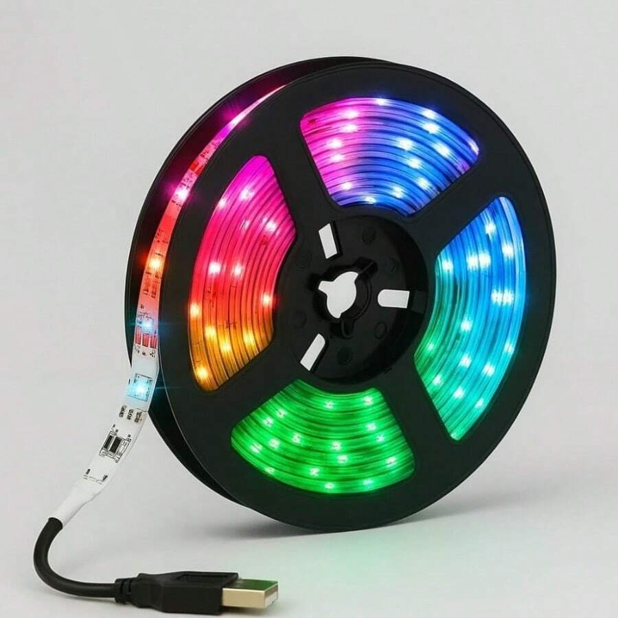 Fita Led 5 Metros Rgb 2835 + Controle Remoto E Fonte Tensão de operação - 1 unidade - Visão 1