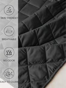 1pc Waterproof Dustproof Mattress Protector Cover With Elastic Band, Soft & Breathable, Black, Suitable For All Seasons - Black - View 7