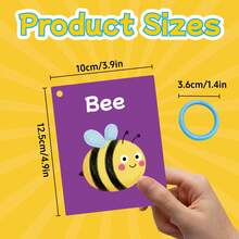 50pcs Kids Educational Flashcards Set, Color Shape Number Body Parts Food Animal Letter Learning Flashcards, Preschool Early Learning Flashcards, Suitable For Home And Classroom - Multicolor - View 6