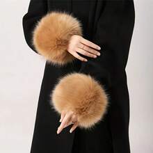 Women's Fashion Winter Warm Faux Fur Elastic Wrist Sleeves | Women's Solid Color Plush Arm Warmers, Suitable For Winter Clothing, Dresses And Daily Wear - Multicolor - View 1