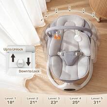 Baby Swing For Infants With Remote Control & Bluetooth - US A Type Plug(110-127V) - View 5