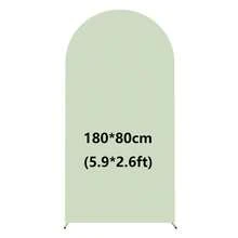 Sage Green Arch Backdrop, 5ft, 6ft, 6.6ft, 7.2ft, 7.87ft Wedding Arch Cover 2pcs Spandex Fabric Arch Backdrop Dome Arch Backdrop Fabric Suitable For Birthday Party Wedding Arch Frame Decoration (Arch Frame Not Included, Fabric Backdrop Only) - Sage Green - View 15