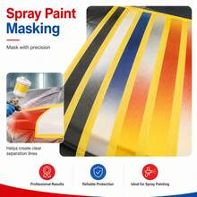 tesa Tessa Yellow Fine Textured Paper, Easy To Tear Paint Spray Mask Packaging Tape, No Residue, DIY Usable, Suitable For Wall Painting, Bookkeeping, Etc - Single Piece - View 7