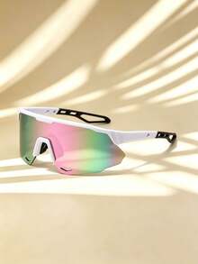 1pc Cycling Protective Eyewear Colorful One-Piece Sports Glasses - Solid Color - View 8