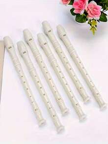 Sáo Recorder nhựa trắng 8 lỗ, dành cho người mới bắt đầu, cao độ kiểu Đức, nhạc cụ biểu diễn chuyên nghiệp, luyện tập cho học sinh, kèm thanh vệ sinh - Nhiều màu - Xem 4