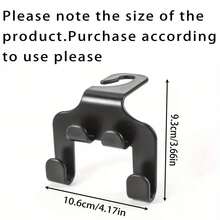 1/2/4pcs Car Seat Headrest Hook Storage Rack, Rear Seat Storage Hook, Can Hang Bags, Phone Holder, Sunshade And Car Refrigerator, Space-Saving Travel Car Accessory - Black - View 8