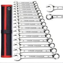 10 Mm Double Open‑End Wrench Constructed From ‑Vanadium Steel With 180° Rotatable Function. Suitable For Auto Repair, Home DIY And Mechanical Operations. Works For Motorcycles, Automobiles And Various Mechanical Equipment. - Ratchet Head Wrench - View 1