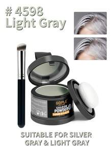 Goiple 5g Hairline Fixing Powder, Waterproof, Instant Coverage, Root Concealer, Suitable For Filling Temples, Bald Spots And Forehead, Improved Hairline Edge Concealer, Includes Mini Mirror, Sponge Puff And Hairline Brush. - Black - View 24