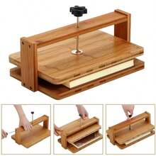 Bamboo Book Press Tool,Manual Bookbinding Press For Book Repair,Paper Flattening - A - View 1
