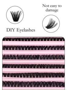 200 Clusters Thick False Eyelashes 80D Reusable Fluffy Single Cluster False Eyelashes Suitable For Party, Stage, Holiday Makeup - DD - View 4