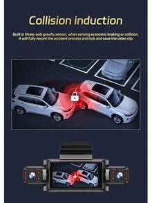 Wifi HD 4-Lens Panoramic Dash Cam, Low Light Night Vision, 360° Panoramic Recording, 4-Camera Recording, Collision Sensor, Equipped With 64Gb Loop Recording, Phone Connectivity - 4-channel Dash Cam - View 9