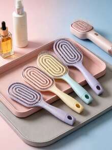 1pc Long Handle Women's Comb, Anti-Static, Wet & Dry Use, Volumizing Massage Comb, Curly Hair Comb, Styling Comb, Home Use - Multicolor - View 1