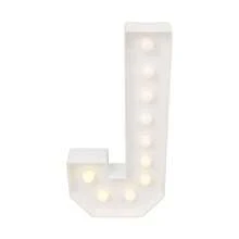 YUNRUX Light-Up Letters, White Glowing Letters, Large Letter Light, Letter J - A - 查看 1