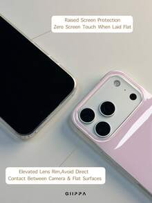 GIIPPA 1pc Light Purple Solid Color Pattern Design Phone Case, Compatible With Phone 17 Pro Max, 16 Pro Max, 15 Pro Max, 14 Pro Max, Korean Style High-End Fashion Fun Phone Case, Suitable For 11/12/13/14/15/16 Pro Max Plus, Elegant Design For Men And Women, Perfect Gift For Girlfriend On Christmas, Valentine's Day, Easter, Wedding Season And Birthday! - Mauve Purple - View 6