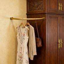 Curved Heavy Duty Wall Mounted Elegant Closet Rod Space-Saving Closet Storage Easy To Install Suitable For Entryway Closet Bathroom Closet Corner Multi-Functional Closet Storage Rod Mother's Day Christmas Halloween Gift - Multicolor - View 9
