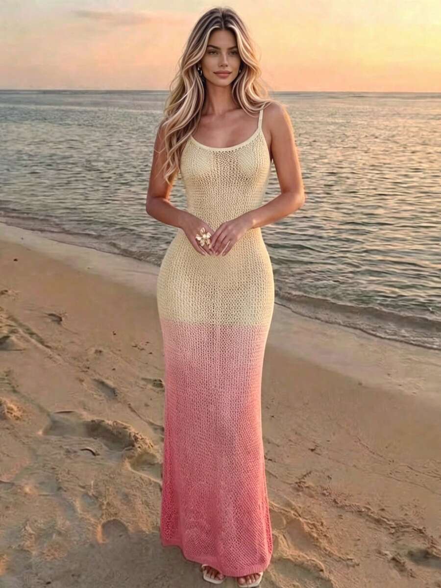 Gaun Rajut Panjang Slim Fit Bodycon Gaya Prancis Elegan Gaya Musim Semi/Panas 2026, Cocok untuk Kencan Sehari-hari dan Perjalanan, Gaun Musim Gugur - MultiWarna - View 1