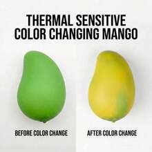 1pc Handmade Crispy Mango Stress Ball Squeeze Toy, Color-Changing Mango Squishy Stress Relief Ball, ASMR Sensory Stress Relief Toy - Multicolor - View 8