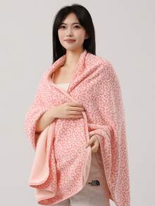 珊瑚絨豹紋情侶毛巾，柔軟吸水無毛屑，輕盈快乾，適用居家日常洗髮、擦臉、洗澡及擦手 - 粉色 - 查看 4