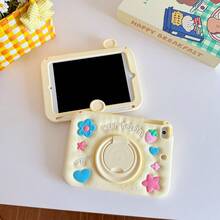 Lolla 1pc (No Pen) 360 Rotating Stand Rabbit Design Protective Case, Compatible With IPad 7/8/9, 2022 Apple Air 5/4/3, 9th Gen 10.2, Silicone Pro 11 Full Coverage, 2024 Mini 5, New Air 6, A7/8/9 PLUS/11 - Multicolor - View 5