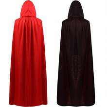 Jubah Berkerudung Vampir Bolak-balik Jubah Penyihir Kostum Halloween | Unisex | Dua Lapisan Bolak-balik | Topeng | Kostum Cosplay | Retro Renaissance Abad Pertengahan | Mudah Dipakai - MultiWarna - View 5