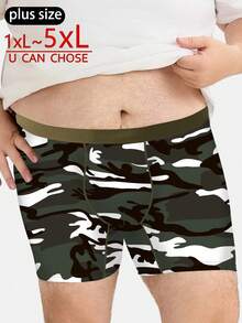 5-Pack Men's Fun Shorts, Retro Multicolor Jungle Camo Print Underwear, Loose And Comfy Plus Size Boxer Briefs - Multicolor - View 2