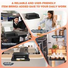 Ecliptica - 1 bandeja y estante para impresora térmica POS  de cocina, estante de montaje en pared o borde de 10.24 x 6.5 pulgadas con 4 agujeros de montaje por lado, soporte para - Multicolor - Ver 4