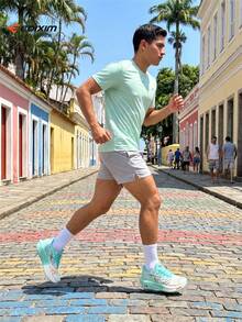 EDIXIM Lightweight Running Shoes For Men, Road Running Shoes, Summer Mesh Breathable Shock-Absorbing Lightweight Commuter Running Shoes For Men - Green - View 6