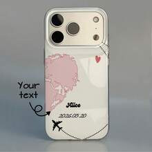 GIIPPA 1件客製化情侶姓名手機殼，個性化手機殼，適用於 iPhone 18/17/16/15/14/13/12/11 Pro Max Air，返校禮物、畢業禮物、情人節禮物、生日禮物 - 彩色 - 查看 7