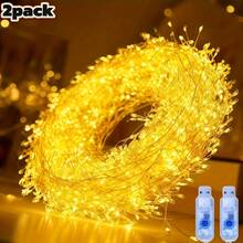 USB Powered Firework Copper Wire Fairy Lights, 3 Color Modes Warm White/Cool White/RGB, Bendable Branch Shape LED String Lights For Bouquet, Vase & Table Home Decor - Silver - View 8