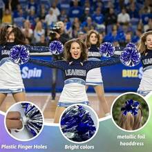 2pcs Cheerleading Pompoms, Dance Performance Props, Square Dance Game Props, Suitable For Football, Basketball, Rugby And Sports Performances, Team Sports, Dance And Cheerleading Performance Props - Multicolor - View 2