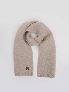 Children's Knitted Scarf Winter Embroidered Horse Design Unisex Kids Warm Woolen Neck Warmer - A - View 4