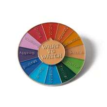 1pc Novelty Colorful Rotating Wheel Brooch Pin, Movable Letter Spinner, Multi-Color Selection, Fun Game Brooch, Gift - Multicolor - View 8