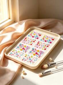 30/20pcs Shiny Gem Stickers, Self-Adhesive Acrylic Rhinestone Stickers, Valentine's Day Stickers, Face Gem Stickers, Glitter DIY Makeup Stickers, Music Festival Handmade Creative Stickers, Small Size, Suitable For Creative Projects - Multicolor - View 3