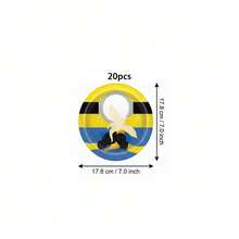 10/20/40pcs Cartoon Mini Jeans Disposable Paper Plates, Yellow Cartoon Banana Happy Birthday Print, 7 Inch And 9 Inch Party Plates, Suitable For Birthday Party, Cartoon Theme Party, Summer Pool Party, Afternoon Tea And Holiday Celebration Table Decor - Multicolor - View 13
