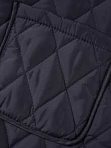 Autumn/Winter Classic Versatile Fitted Casual Jacket With Lapel Design And Diamond Texture - Royal Blue - View 8