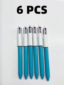 8pcs Multicolor 1.0mm Ballpoint Pens, 4-In-1 Colored Pens, Retractable Cute Nurse Pens, 4-Color-In-1, Suitable For School, Back To School, Students, Nurses, Whiteboard, Office Supplies, Aesthetic Style - Multicolor - View 8