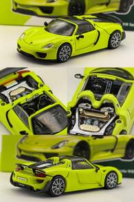1:64 Hobby TH Porsche 918 Spyder Officially Licensed Zinc Alloy Die-Cast Car Model, Detachable Carbon Fiber Rear Cover, Fine Paint Finish, Highly Detailed Interior, Sturdy Construction, Halloween Christmas Birthday Gift - Multicolor - View 4