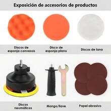 Pulidora Eléctrica de Mano MXGAA para Auto con Kit de 17 Piezas, 700 W y Velocidad Variable - Tipo de Enchufe A USA (110-127V) - Ver 9
