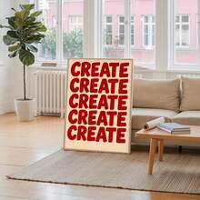1pc Vertical Minimalist Motivational Unframed Poster With Bold "REPEATED WORD" Phrase - Neutral Aesthetic Canvas Print Suitable For Room, Bedroom, - Modern Ink, Frameless Vertical Decor, - 0 - View 7