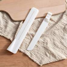 1pc White Right Angle Cake Scraper, Adjustable Cake Smoothing Tool For Cream Frosting, Baking Cake Piping Assistant, Cake Right Angle Edge Trimming Scraper, Compatible With Cake Turntable, Plastic Spatula, DIY Birthday Cake Dessert Pastry Cream Surface Leveling And Edge Trimming Baking Tool - View 8