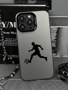 Jumping Boy Print European Portrait Sports Style Graphic Anti-Drop Phone Protective Case, Compatible With Apple 11/12/13/14/15/16/16 Pro/16 Pro Max, Galaxy A05/A15/A25/A35/A53/A54/A55/S23/S24 - Black - View 5