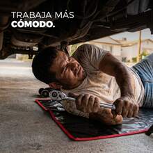 1 Pieza Cama de Mecánico Plegable 100x60 cm, Lona Impermeable, Colchón Portátil para Reparación de Autos, Resistente y Fácil de Limpiar, Ideal para Talleres, Garajes y Mantenimiento Automotriz, Diseño Compacto para Fácil Transporte y Almacenamiento - Negro - Ver 1