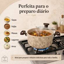 Caçarola Antiaderente Floral Coisas & Trecos 20, 22 ou 24 cm Tampa de Vidro - Visão 4
